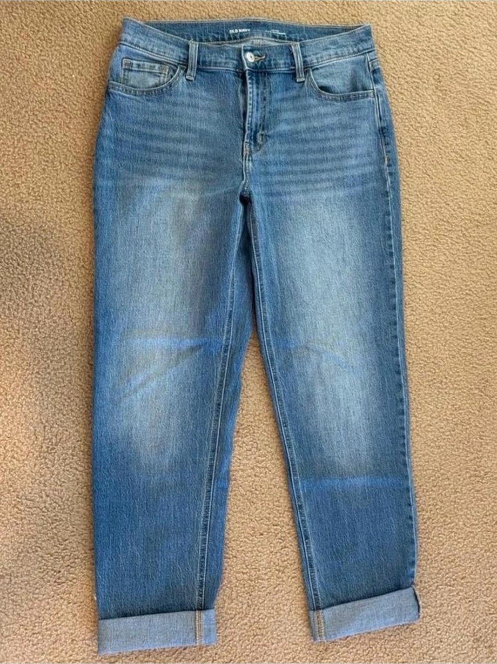 Old Navy Boyfriend Jeans in Light/Medium Blue Wash
